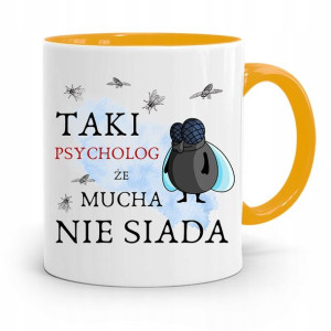 Dla Psychologa Psychiatry Terapeuty Kubek Żółty