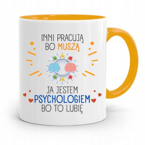 Dla Psychologa Psychiatry Terapeuty Kubek Żółty