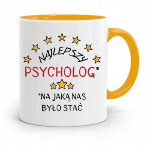 Dla Psychologa Psychiatry Terapeuty Kubek Żółty