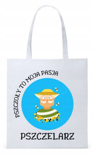 Dla Pszczelarza Na Prezent Torba Eco Biała Shopper