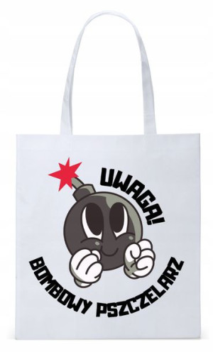 Dla Pszczelarza Na Prezent Torba Eco Biała Shopper