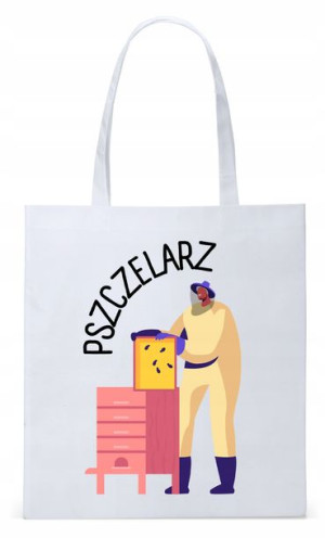 Dla Pszczelarza Na Prezent Torba Eco Biała Shopper