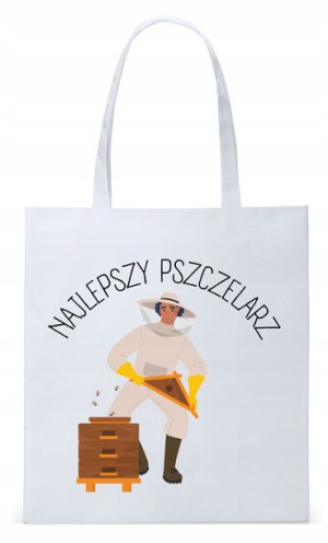Dla Pszczelarza Na Prezent Torba Eco Biała Shopper