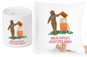 Dla Pszczelarza Zestaw Poduszka + Skarbonka