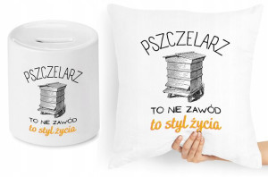 Dla Pszczelarza Zestaw Poduszka + Skarbonka