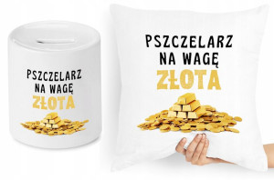 Dla Pszczelarza Zestaw Poduszka + Skarbonka