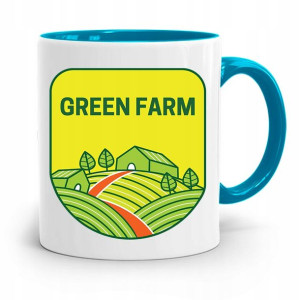 Dla Rolnika Kubek Błękitny Green Farm Prezent