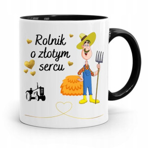 Dla Rolnika Kubek Czarny Rolnik O Złotym Sercu