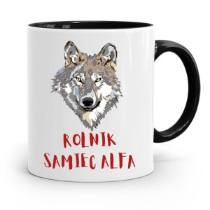 Dla Rolnika Kubek Czarny Rolnik Samiec Alfa