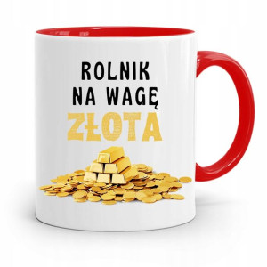 Dla Rolnika Kubek Czerwony Rolnik Na Wagę Złota
