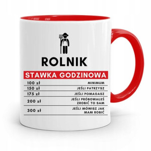 Dla Rolnika Kubek Czerwony Rolnik Stawka Godzinowa