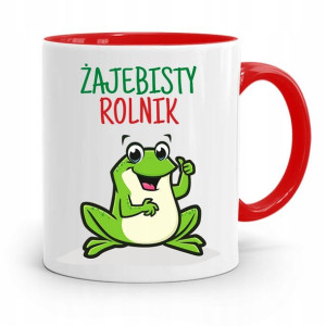 Dla Rolnika Kubek Czerwony Żajebisty Rolnik