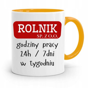 Dla Rolnika Kubek Zółty Rolnik Sp. Z O.o. Prezent