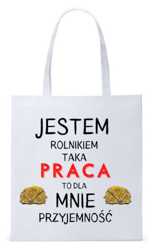 Dla Rolnika Na Prezent Torba Eco Biała Shopper