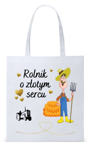 Dla Rolnika Na Prezent Torba Eco Biała Shopper