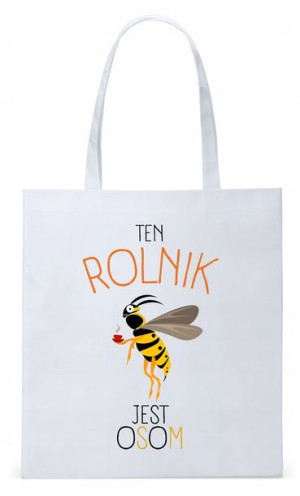 Dla Rolnika Na Prezent Torba Eco Biała Shopper