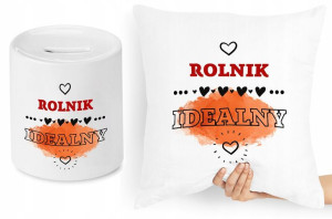 Dla Rolnika Zestaw Poduszka + Skarbonka Prezent