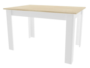 Stół Kuchenny Stolik Biały Sonoma 110x70 Dąb Sonoma + Białe