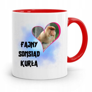 Dla Sąsiada Sąsiadki Kubek Czerwony Na Prezent