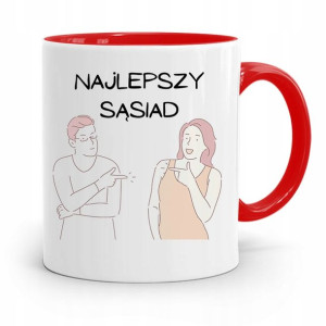 Dla Sąsiada Sąsiadki Kubek Czerwony Na Prezent