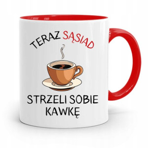 Dla Sąsiada Sąsiadki Kubek Czerwony Na Prezent