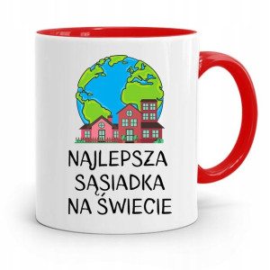 Dla Sąsiada Sąsiadki Kubek Czerwony Na Prezent
