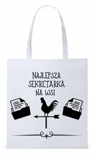 Dla Sekretarki Na Prezent Torba Eco Biała Shopper