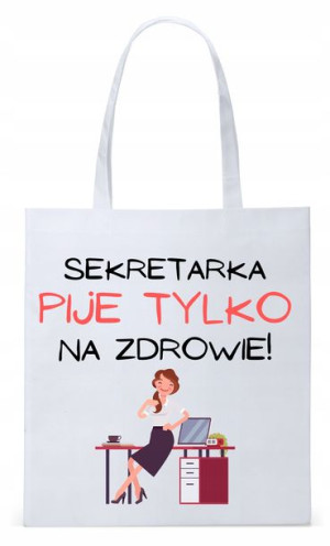 Dla Sekretarki Na Prezent Torba Eco Biała Shopper