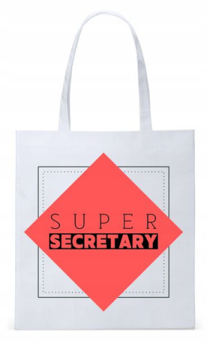 Dla Sekretarki Na Prezent Torba Eco Biała Shopper