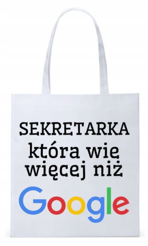 Dla Sekretarki Na Prezent Torba Eco Biała Shopper