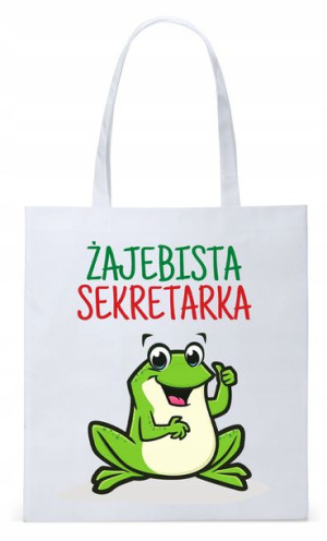 Dla Sekretarki Na Prezent Torba Eco Biała Shopper