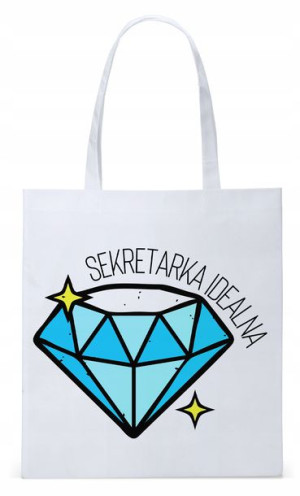 Dla Sekretarki Na Prezent Torba Eco Biała Shopper