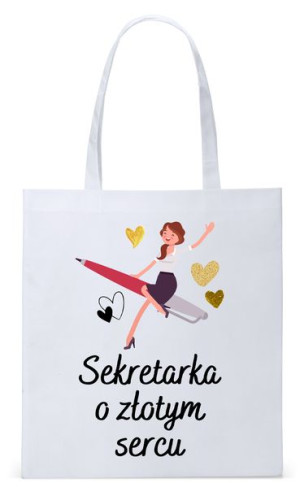 Dla Sekretarki Na Prezent Torba Eco Biała Shopper