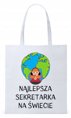 Dla Sekretarki Na Prezent Torba Eco Biała Shopper