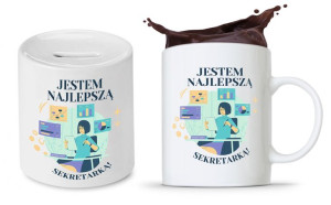 Dla Sekretarki Zestaw Kubek + Skarbonka Prezent