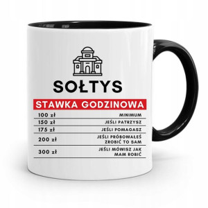 Dla Sołtysa Kubek Czarny Sołtys Stawka Godzinowa
