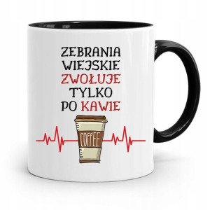 Dla Sołtysa Kubek Czarny Zebrania Wiejskie Prezent
