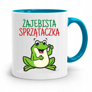 Dla Sprzątaczki Kubek Błękitny Na Prezent Urodziny