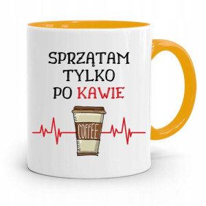 Dla Sprzątaczki Kubek Żółty Na Prezent Urodziny