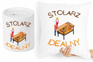 Dla Stolarza Zestaw Poduszka + Skarbonka Prezent