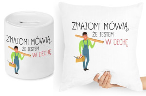 Dla Stolarza Zestaw Poduszka + Skarbonka Prezent