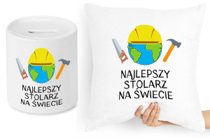 Dla Stolarza Zestaw Poduszka + Skarbonka Prezent