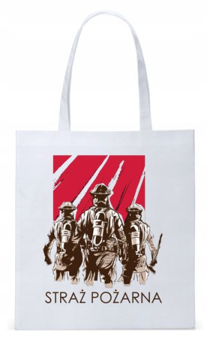 Dla Strażaka Prezent Torba Eco Biała Shopper