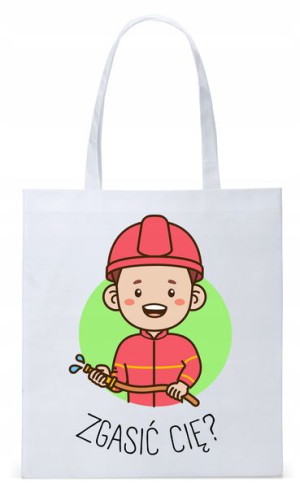 Dla Strażaka Prezent Torba Eco Biała Shopper