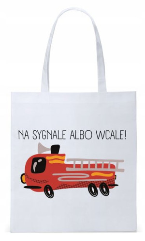 Dla Strażaka Prezent Torba Eco Biała Shopper