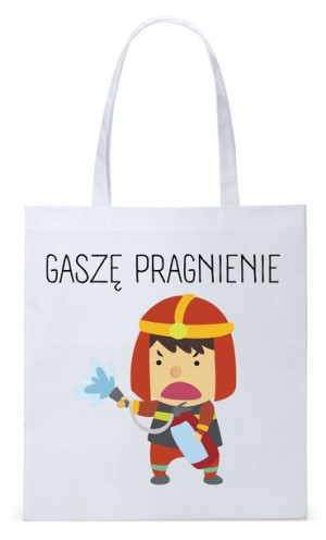 Dla Strażaka Prezent Torba Eco Biała Shopper