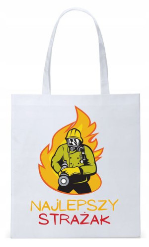 Dla Strażaka Prezent Torba Eco Biała Shopper
