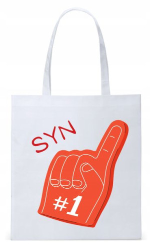 Dla Syna Syneczka Prezent Torba Eco Biała Shopper