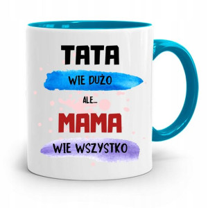 Kubek Błękitny Dla Mamy Mama Wie Wszystko Prezent