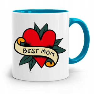 Kubek Błękitny Dla Mamy Matki Best Mom Prezent